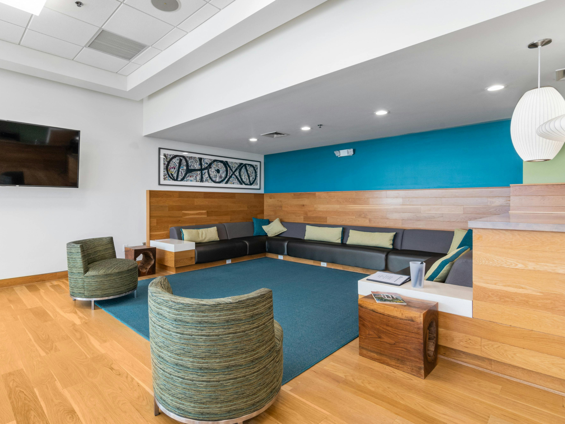 Fresh interior paint in modern commercial space – Precision Painters