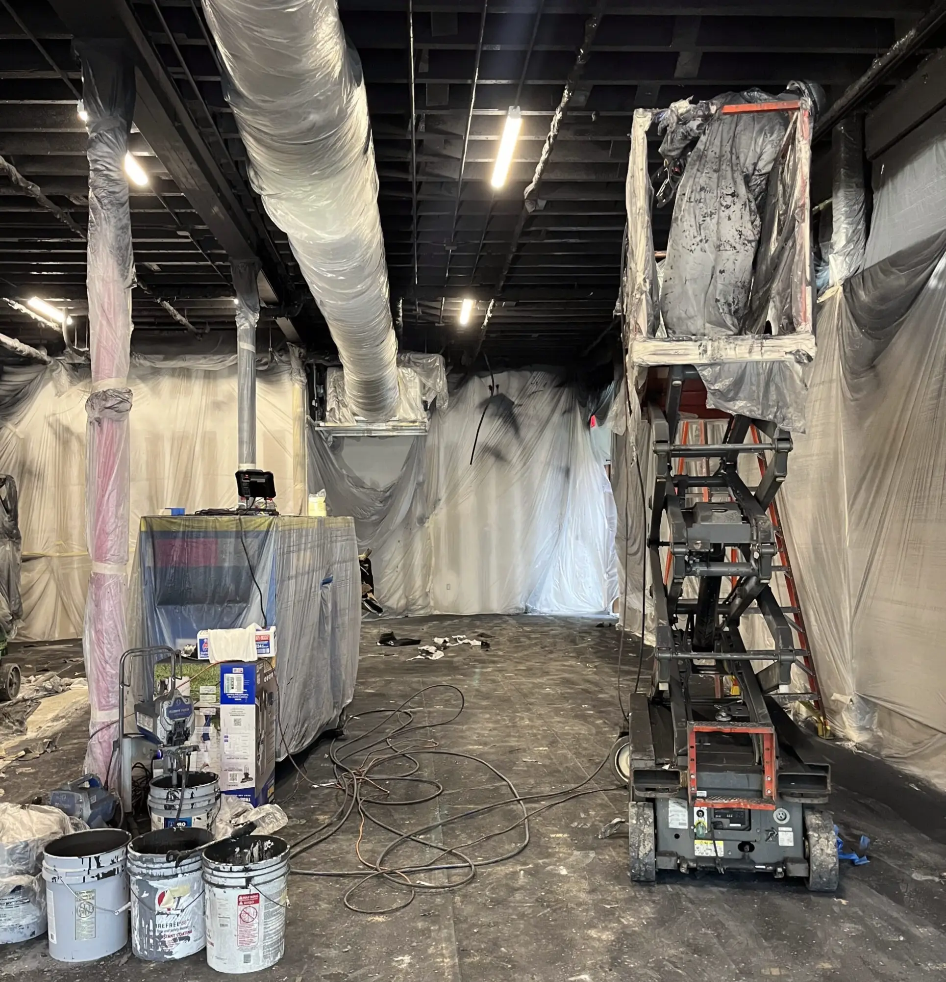 Industrial facility receiving commercial painting services from Precision Painters Tampa