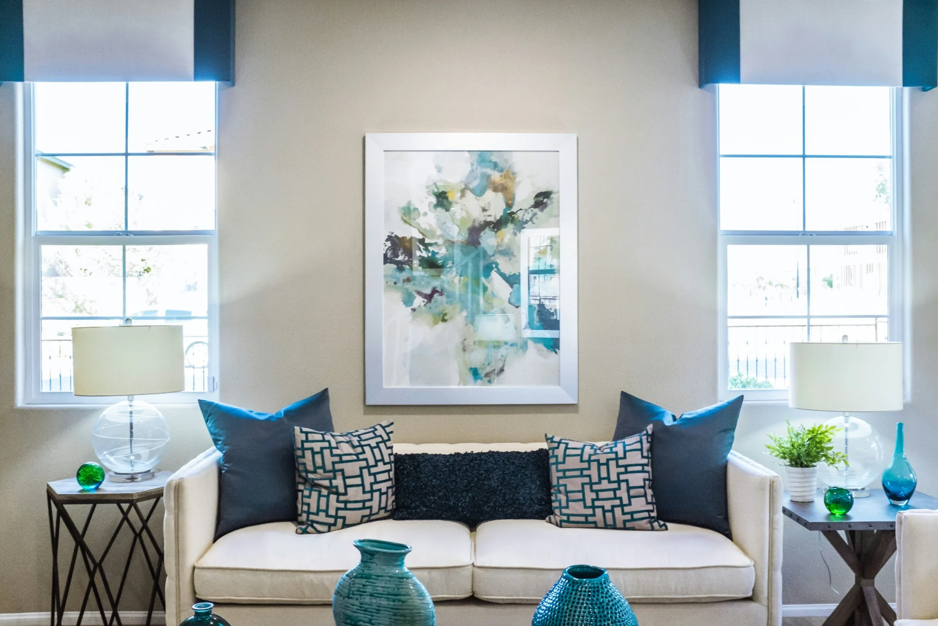 Cozy living space showcasing high-quality interior painting by Precision Painters Tampa