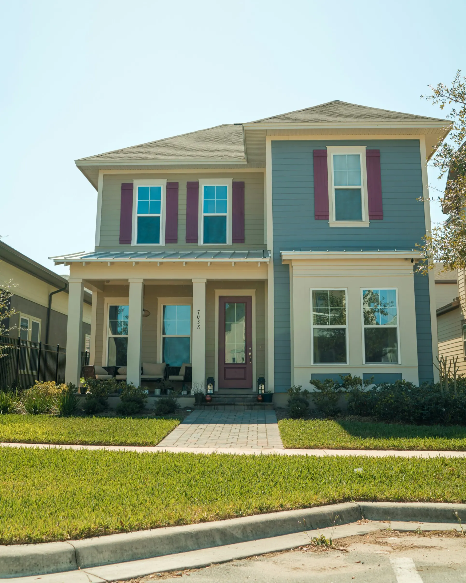 Updated curb appeal after professional exterior painting, Tampa FL